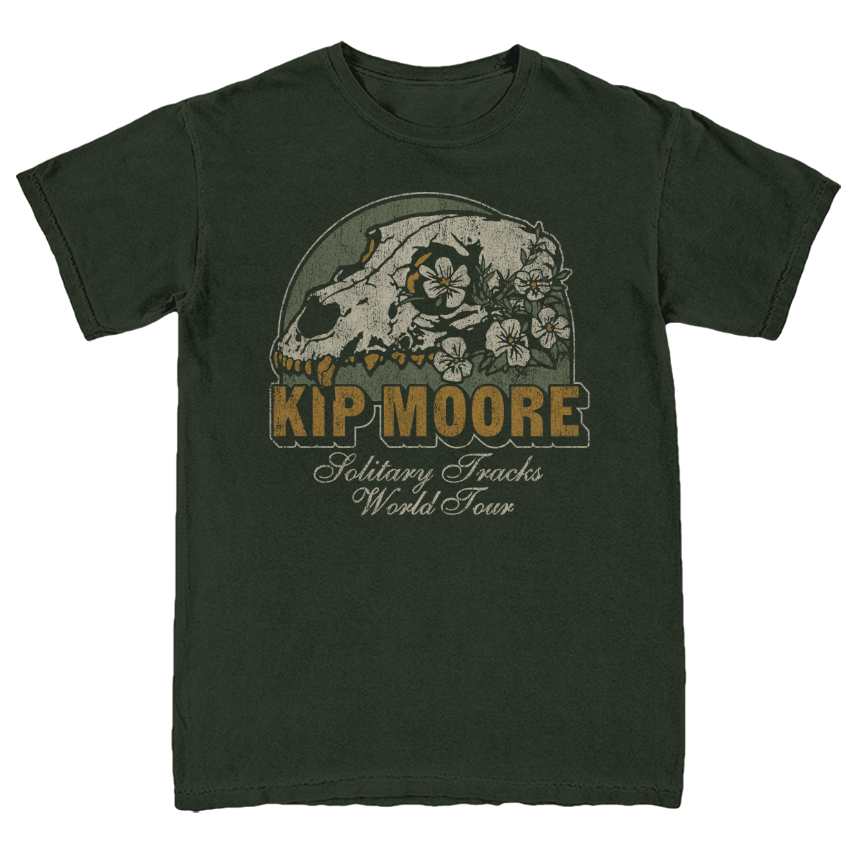 Solitary Tracks Green T-Shirt